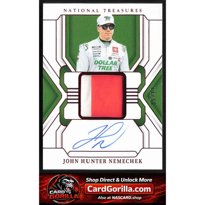 2025 National Treasures John Hunter Nemechek Premium Patches Red #/11