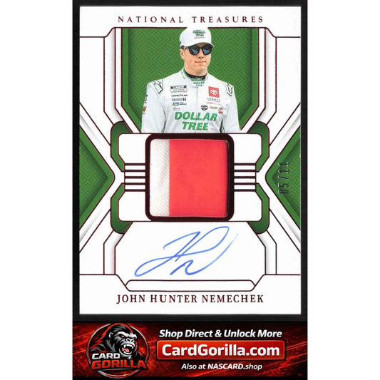 2025 National Treasures John Hunter Nemechek Premium Patches Red #/11