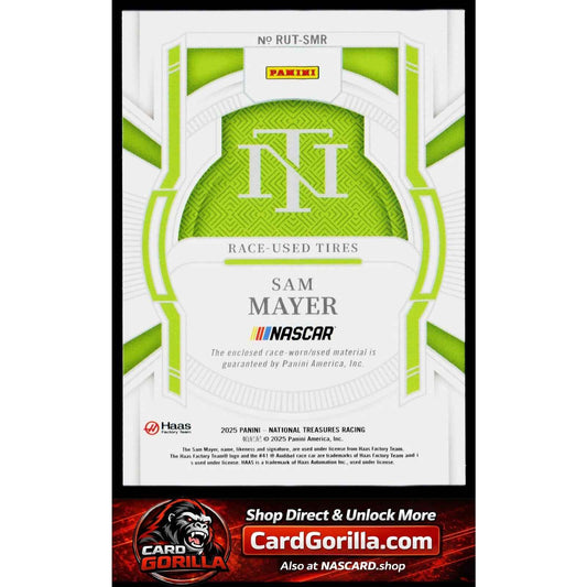 2025 Panini National Treasures #RUT-SMR Sam Mayer Race Used Tires Blue #/75