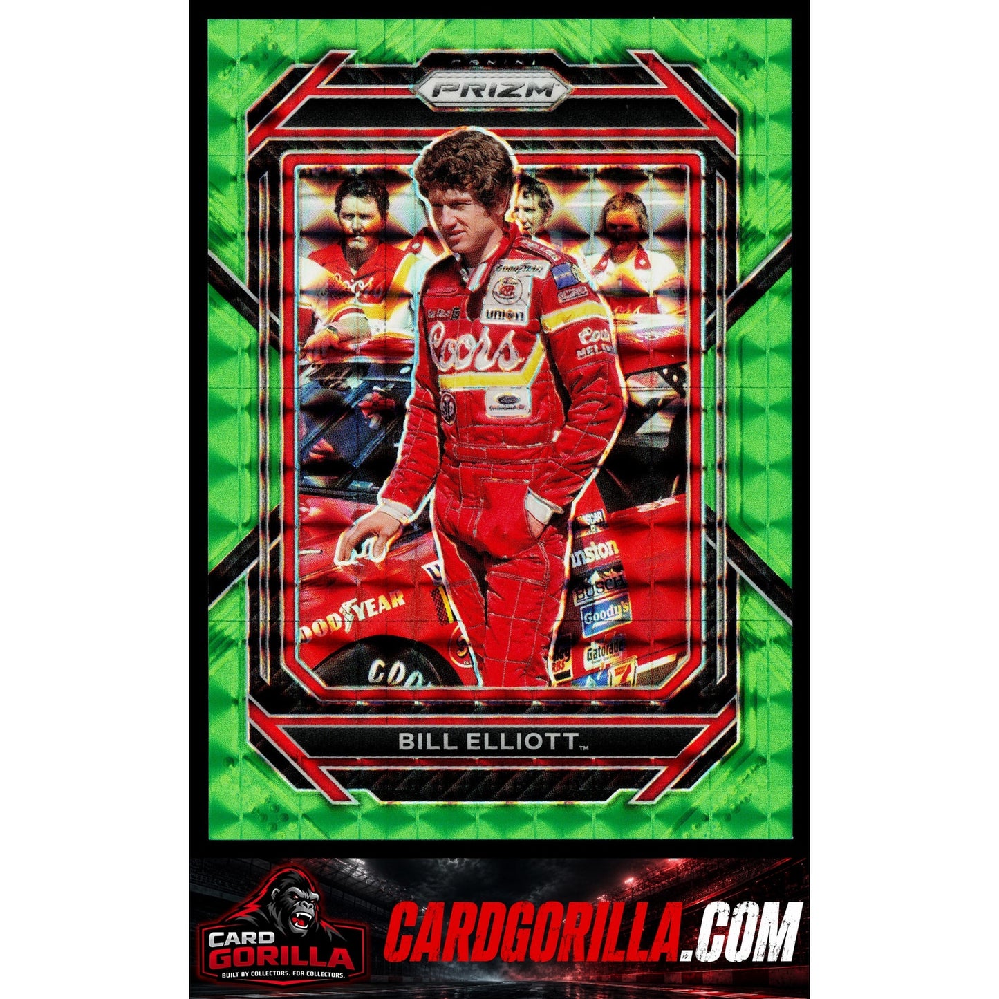 2023 Panini Prizm #36 Bill Elliott Reactive Green #/249