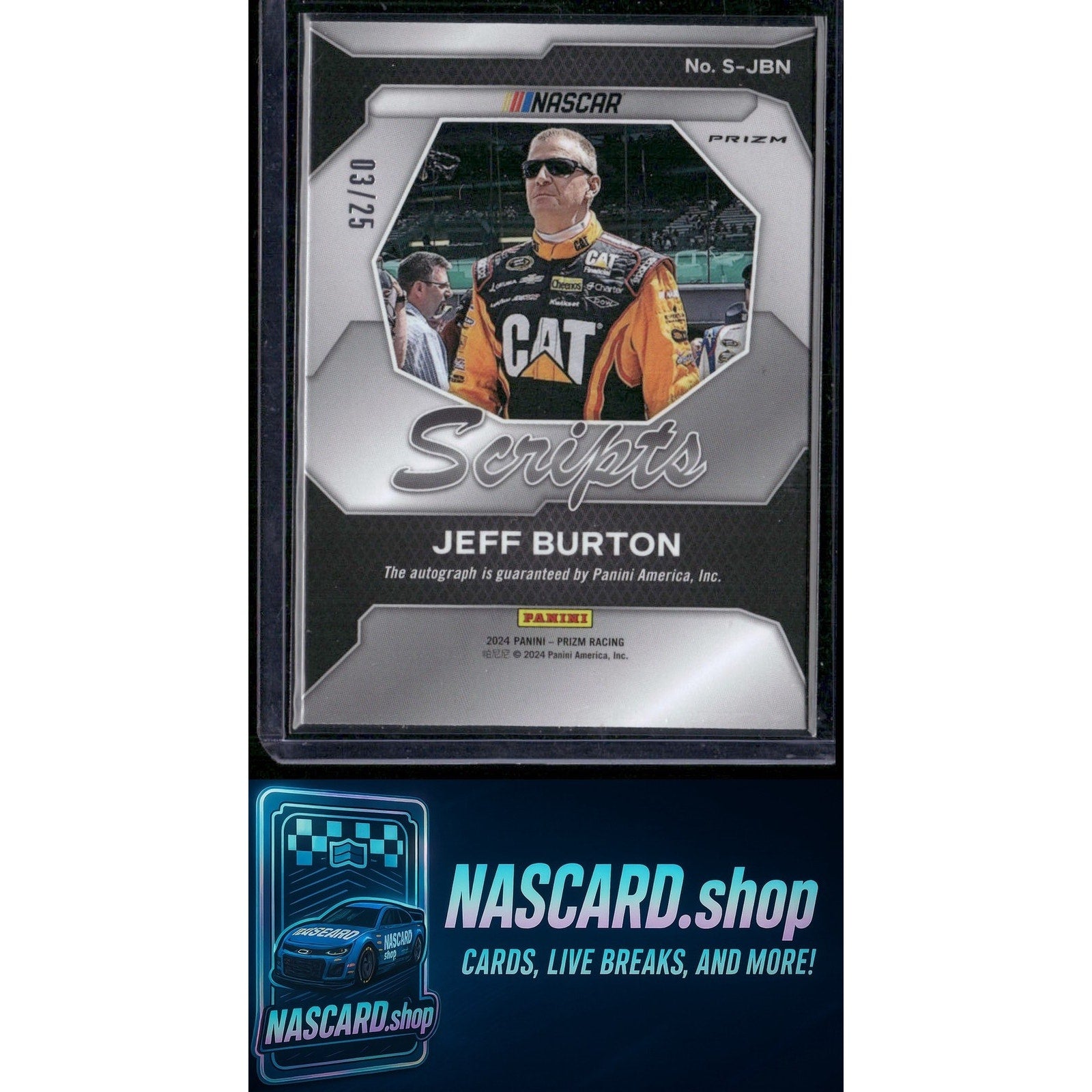 2024 Panini Prizm #S-JBN Jeff Burton Scripts Mojo #/25 - Card Gorilla