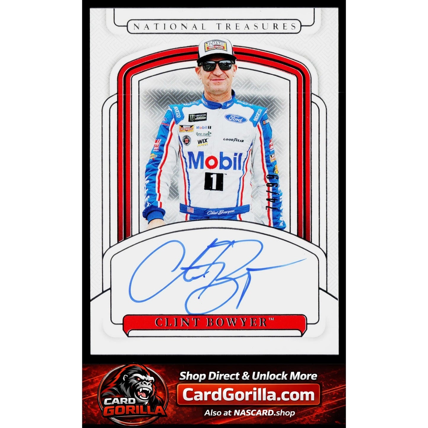 2025 Panini National Treasures #S-CBR Clint Bowyer Signatures #/99