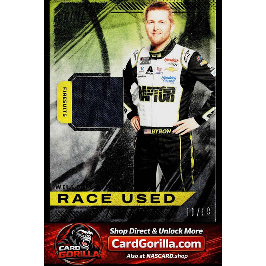 2023 Panini Prime #RU-WBY William Byron Race Used Firesuits #/99