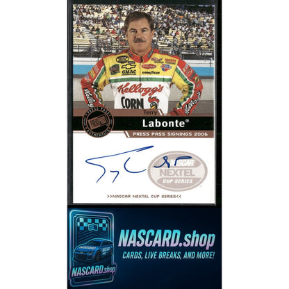 2006 Press Pass Terry Labonte Signings - NASCARD.shop