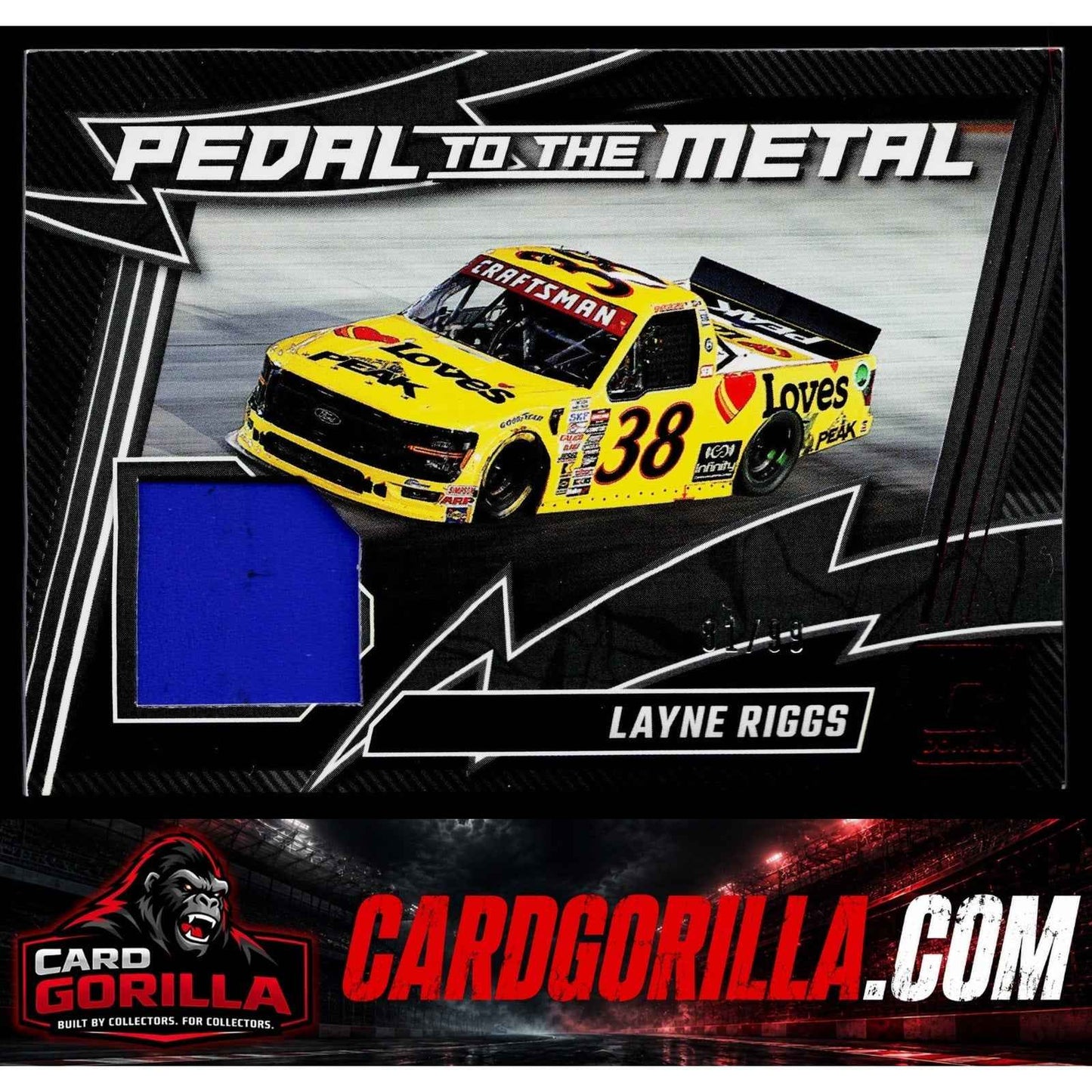 2026 Donruss #PM-LRG Layne Riggs Pedal To The Metal Materials
