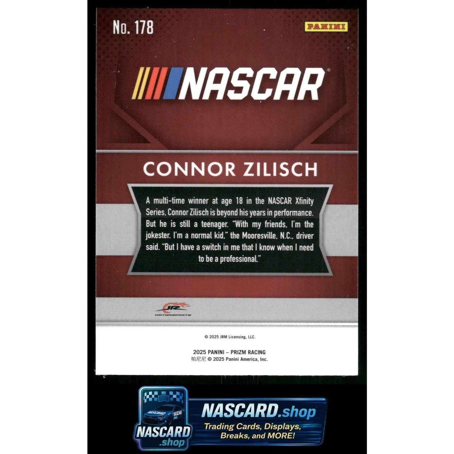 2025 Panini Prizm #178 Connor Zilisch