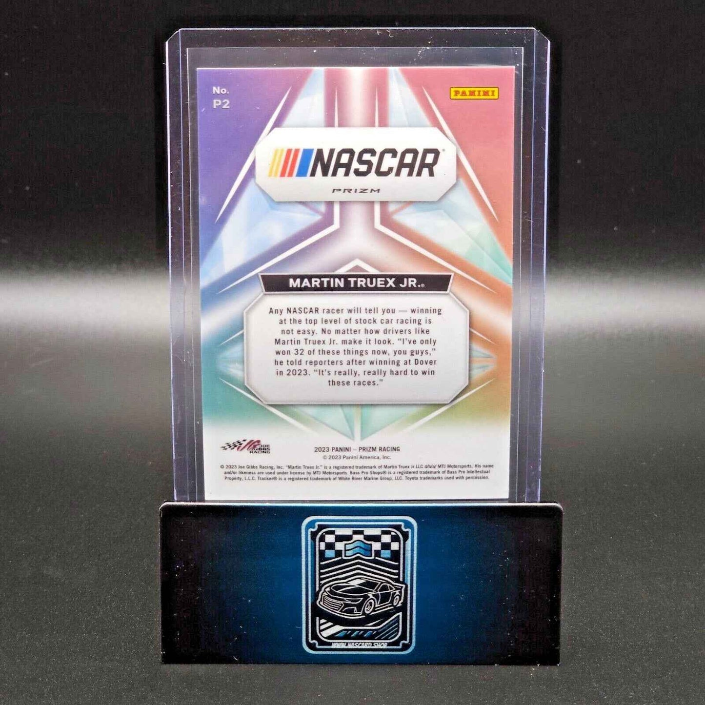 2023 Panini Prizm Racing Prizmatic White Sparkle Prizm #P2 Martin Truex Jr. - Card Gorilla