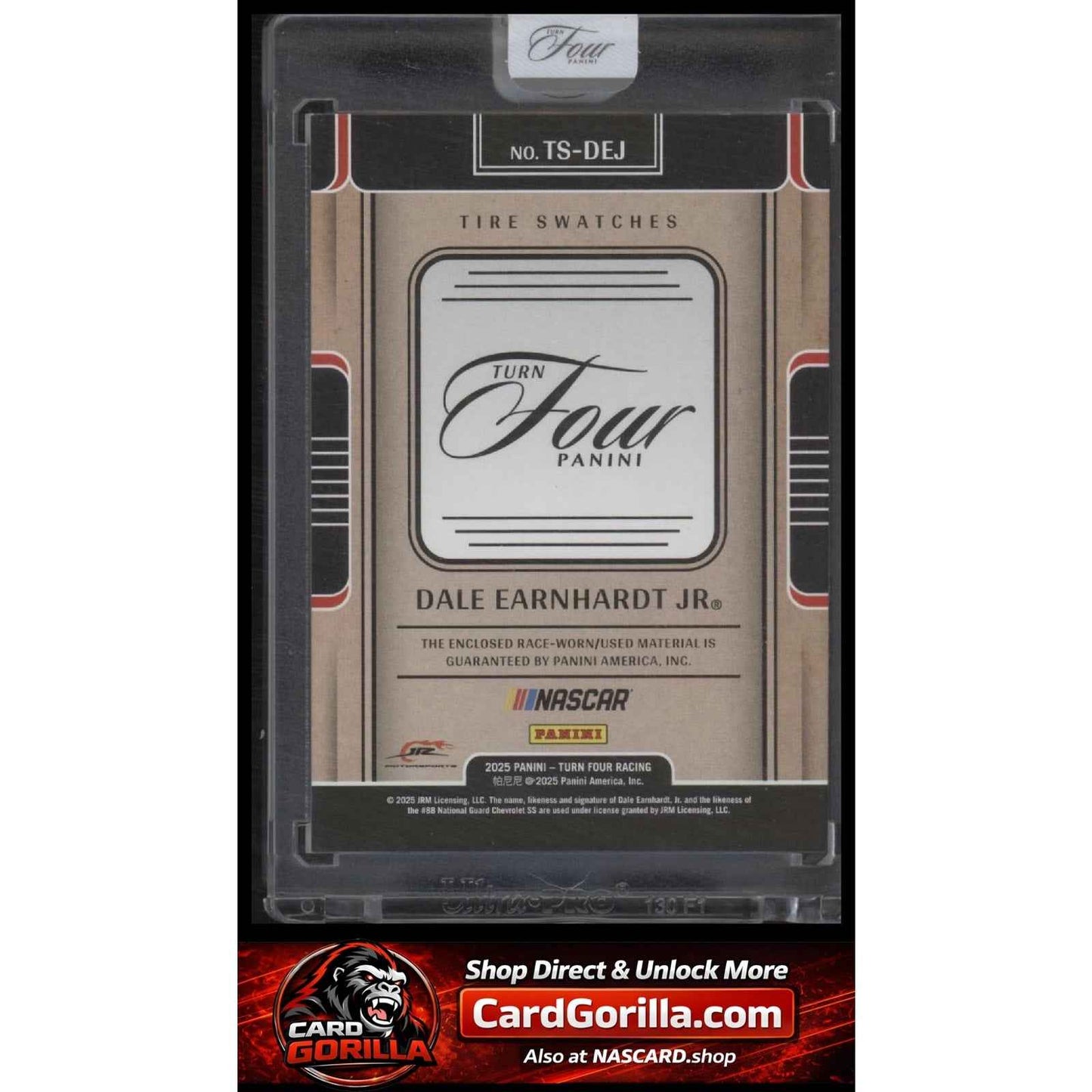 2025 Panini Turn Four #TS-DEJ Dale Earnhardt Jr Tire Swatches #/99