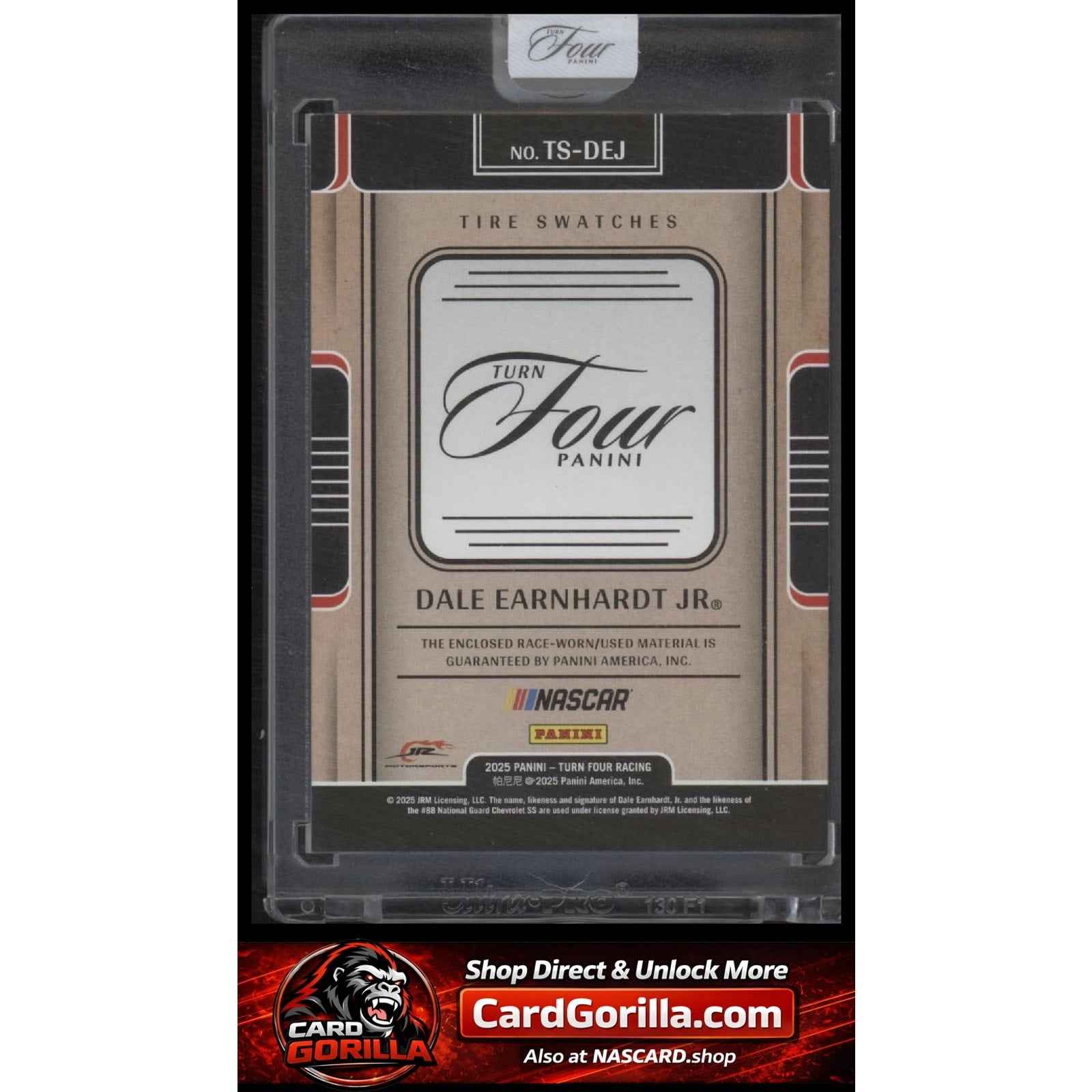 2025 Panini Turn Four #TS-DEJ Dale Earnhardt Jr Tire Swatches #/99