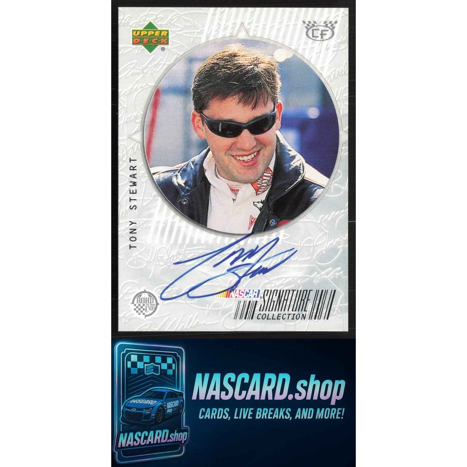2000 SP Authentic #TS Tony Stewart Signature Collection Checkered Flag