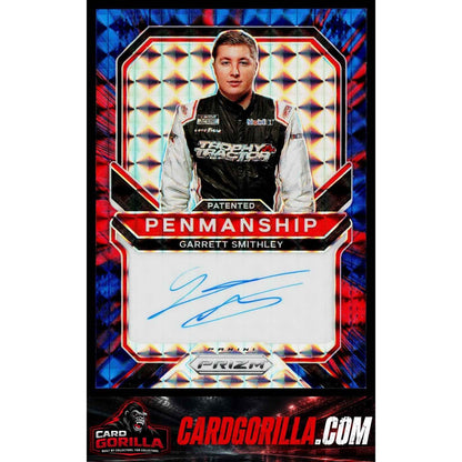 2021 Panini Prizm #PP-GS Garrett Smithley Patented Penmanship Reactive Blue #/99
