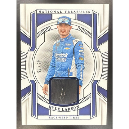 2024 Panini National Treasures Kyle Larson #RUT-KLN Race Used Tires Blue 45/75