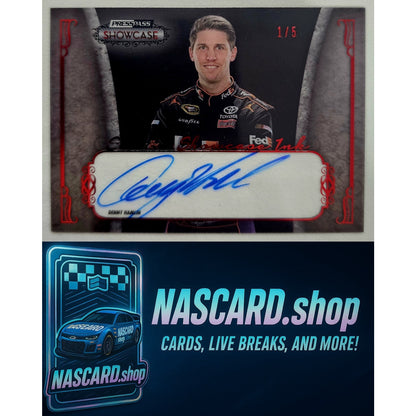2013 Press Pass Showcase #SSI-DH Denny Hamlin Studio Showcase Ink Red #/5 - Card Gorilla