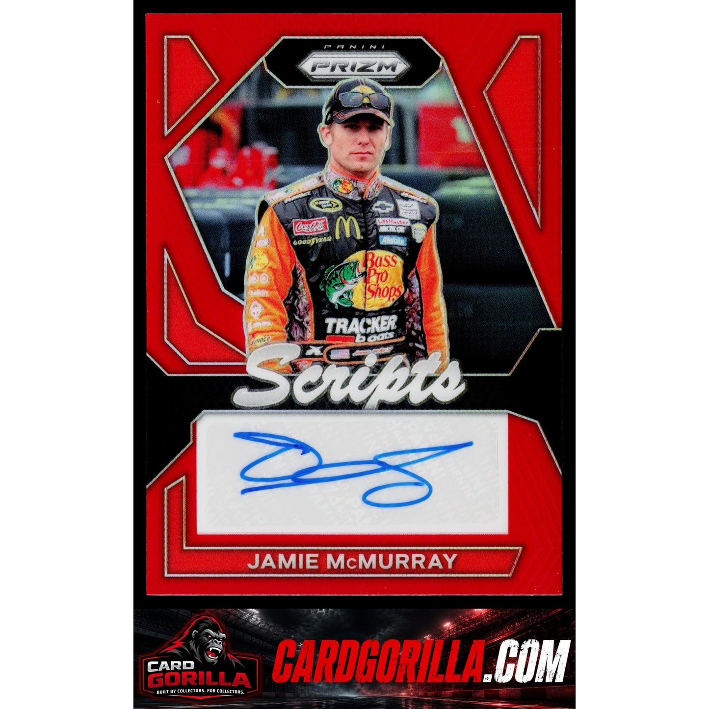 2024 Panini Prizm #S-JMY Jamie McMurray Scripts Red #/99