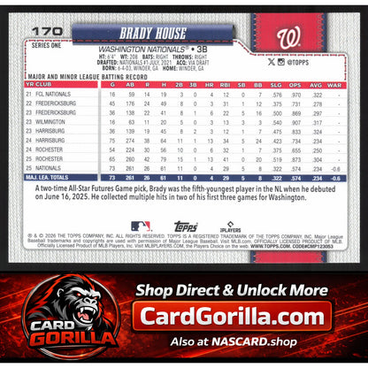 2026 Topps #170 Brady House