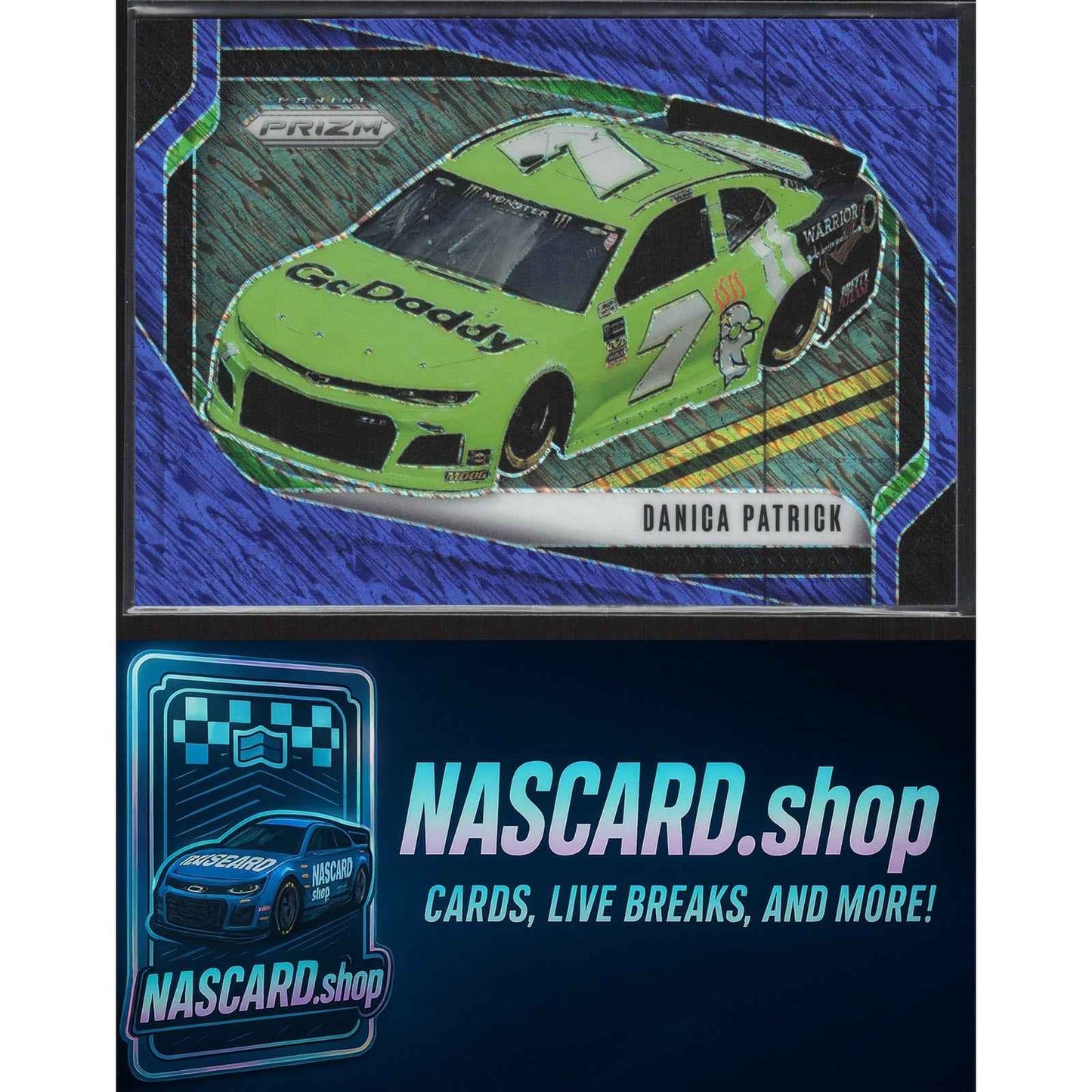 2025 Panini Prizm Rides #117 Danica Patrick FOTL Blue Shimmer #/10