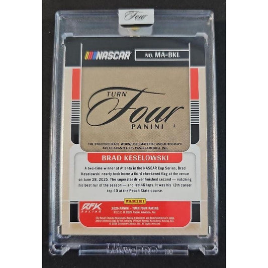 2026 Panini Turn Four Racing Brad Keselowski Memorabilia Auto Black FOTL /6
