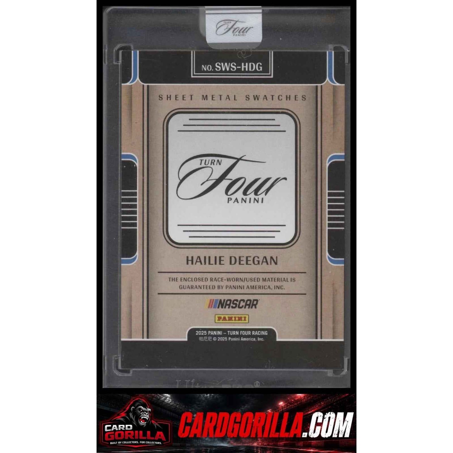 2025 Panini Turn Four #SWS-HDG Hailie Deegan Sheet Metal Swatches #/49