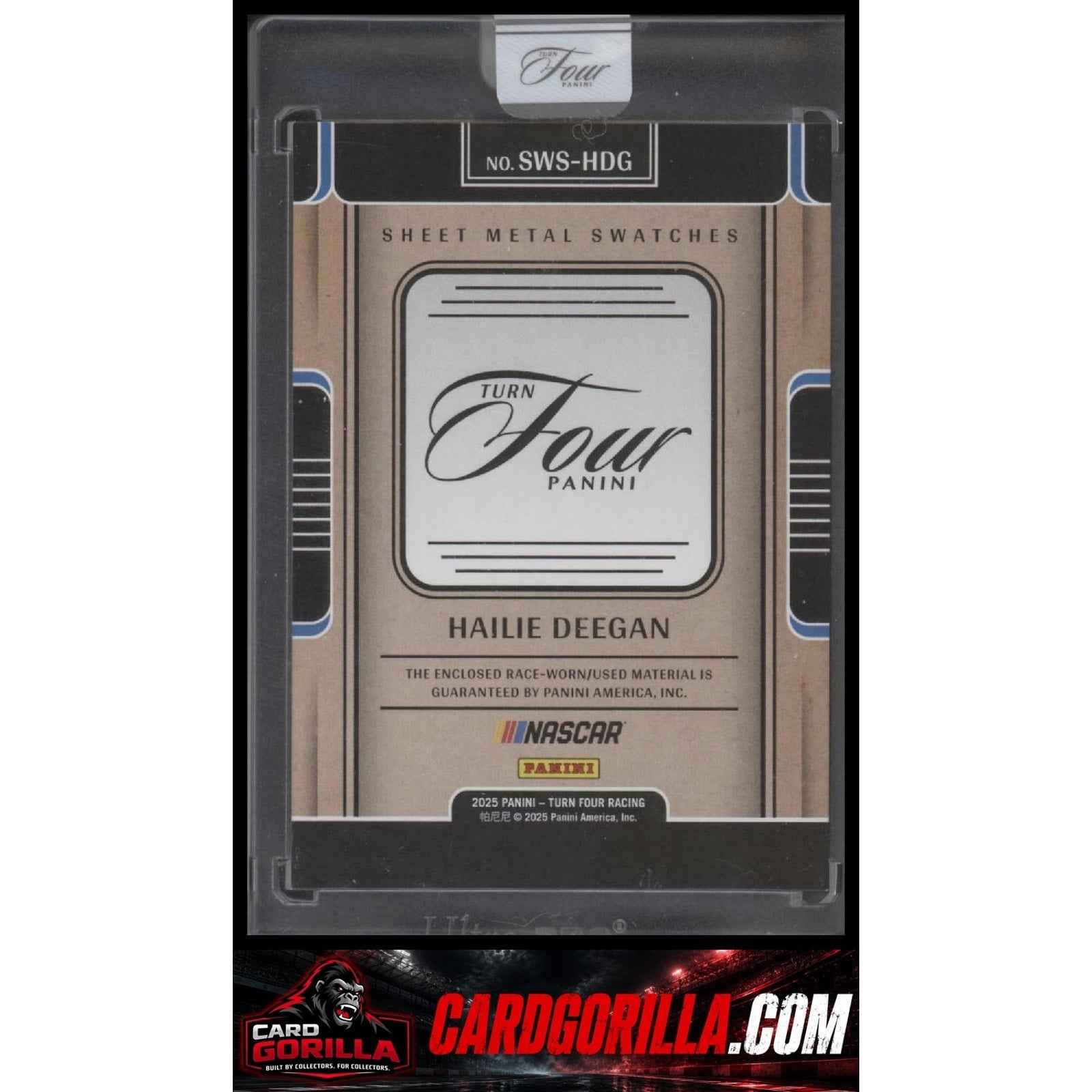 2025 Panini Turn Four #SWS-HDG Hailie Deegan Sheet Metal Swatches #/49