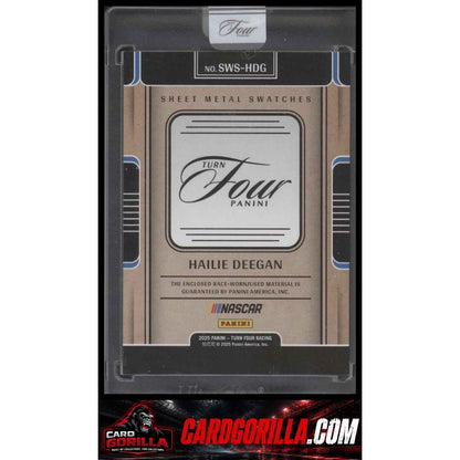 2025 Panini Turn Four #SWS-HDG Hailie Deegan Sheet Metal Swatches #/49