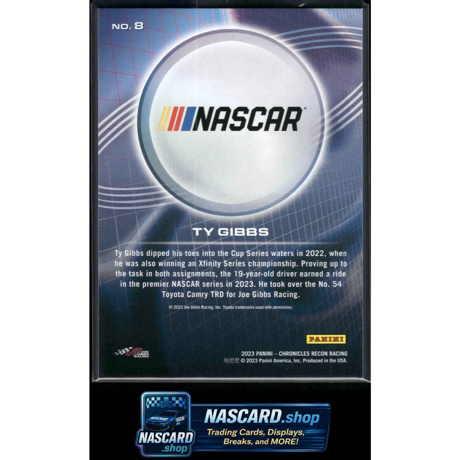 2023 Panini Chronicles #8 Ty Gibbs Recon Purple #/25