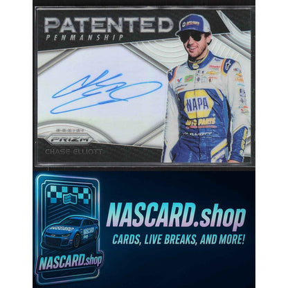 2018 Panini Prizm #PP-CE Chase Elliott Patented Penmanship White Prizm #/5