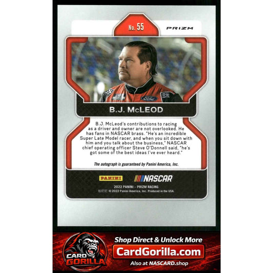 2022 Panini Prizm #55 B.J. McLeod Silver Prizm Signatures