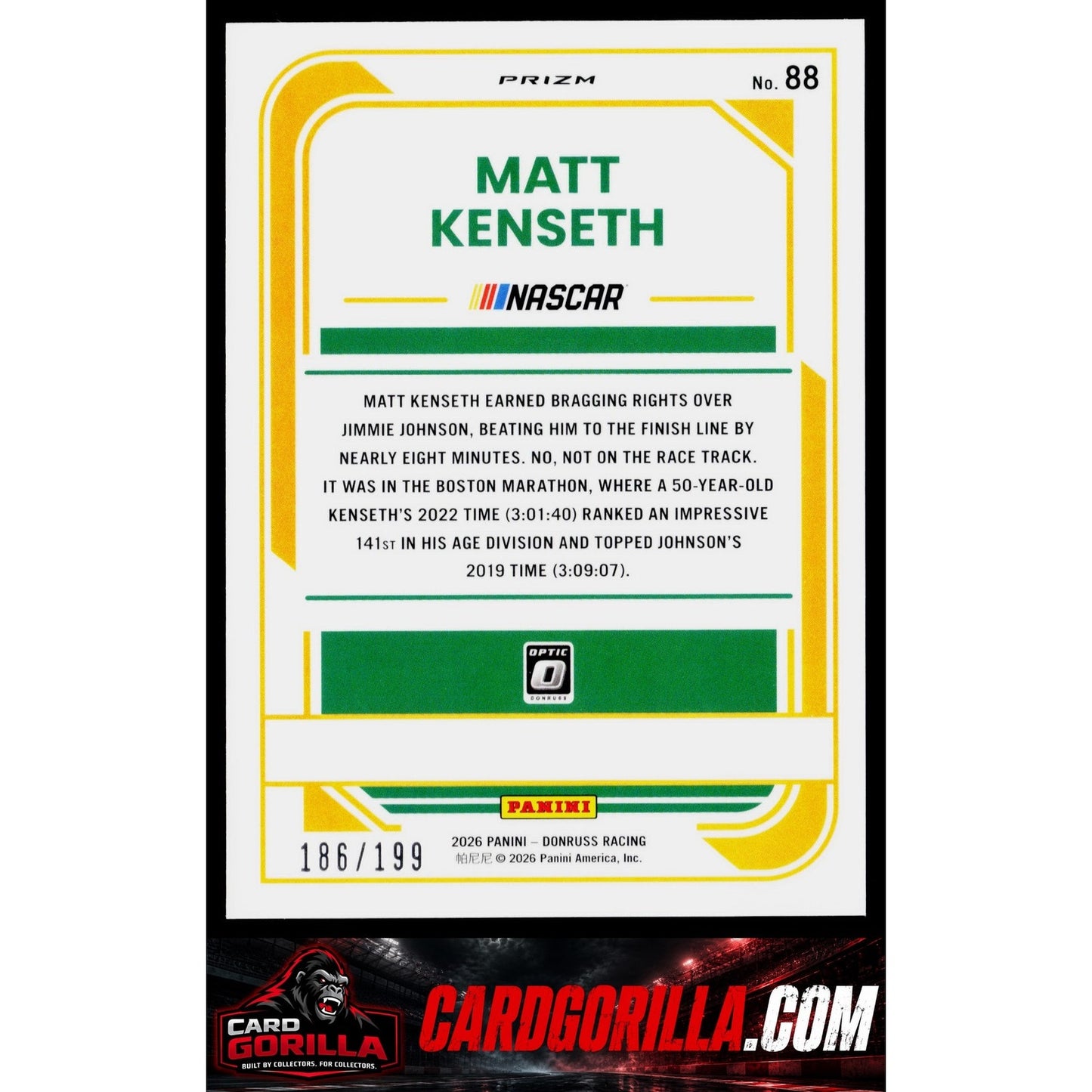2026 Donruss #88 Matt Kenseth Optic Red Velocity #/199