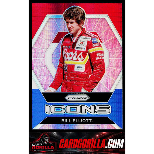2022 Panini Prizm #87 Bill Elliott Hyper Prizm Red White and Blue