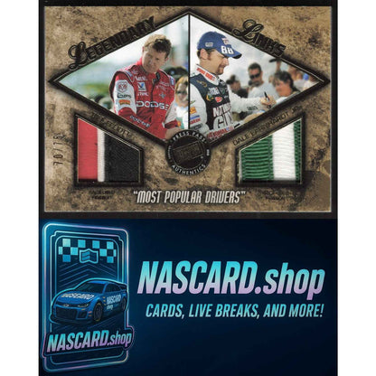 2010 Press Pass Legends Bill Elliott Dale Earnhardt Jr. Legendary Links Gold /75