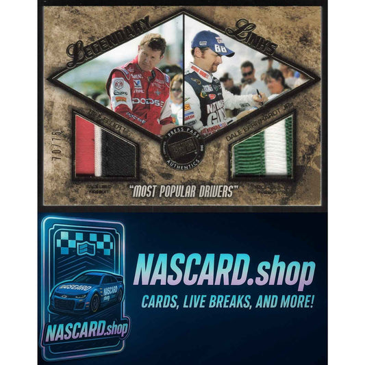 2010 Press Pass Legends Bill Elliott Dale Earnhardt Jr. Legendary Links Gold /75