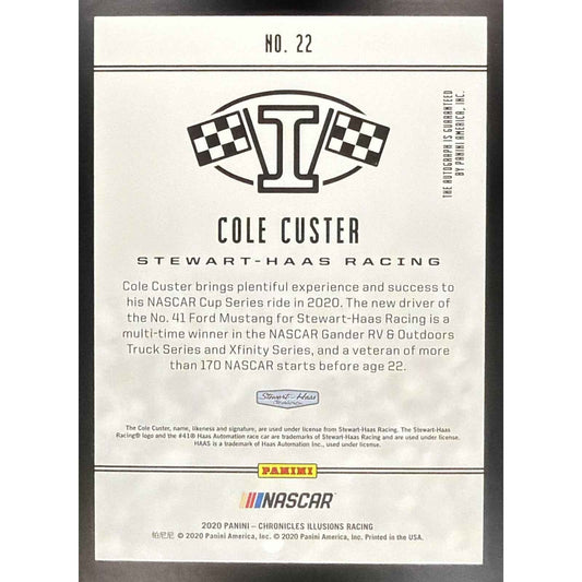 2020 Panini Chronicles Cole Custer #22 Illusions Auto 13/25 RC
