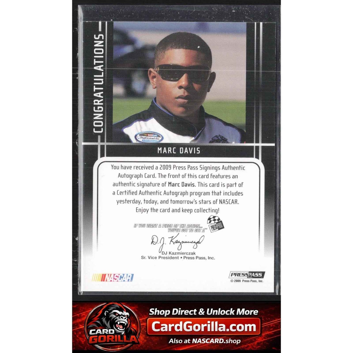 2009 Press Pass #NNO Marc Davis Signings Gold