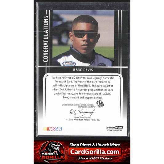 2009 Press Pass #NNO Marc Davis Signings Gold