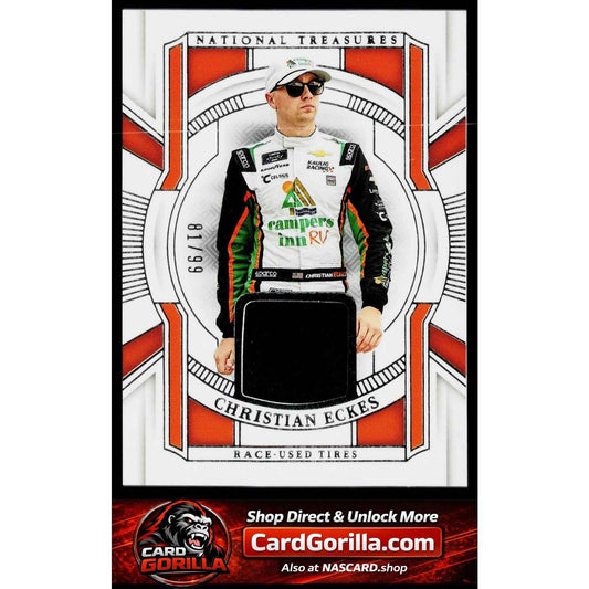 2025 Panini National Treasures #RUT-CES Christian Eckes Race Used Tires #/99