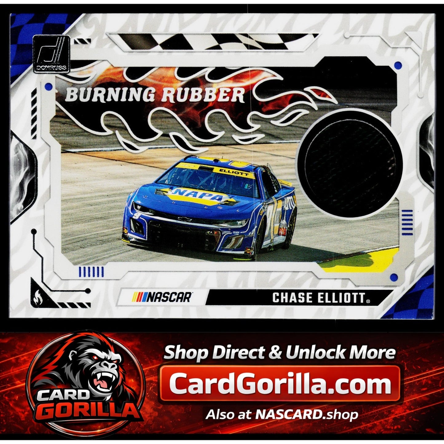 2025 Donruss #BRM-CET Chase Elliott Burning Rubber Materials