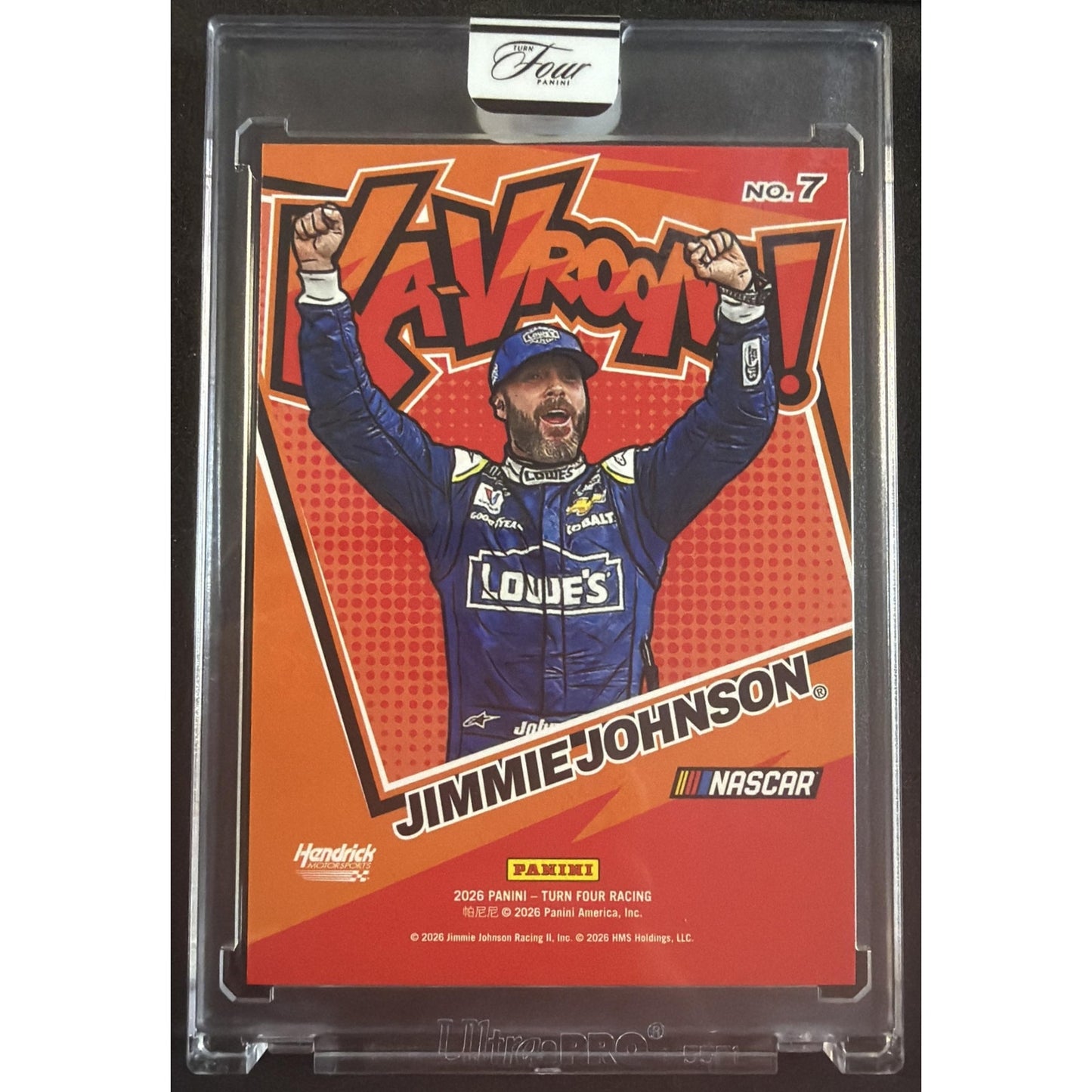 2026 Panini Turn Four Racing Jimmie Johnson #7 Ka-Vroom! KAVroom! SSP CASE HIT!