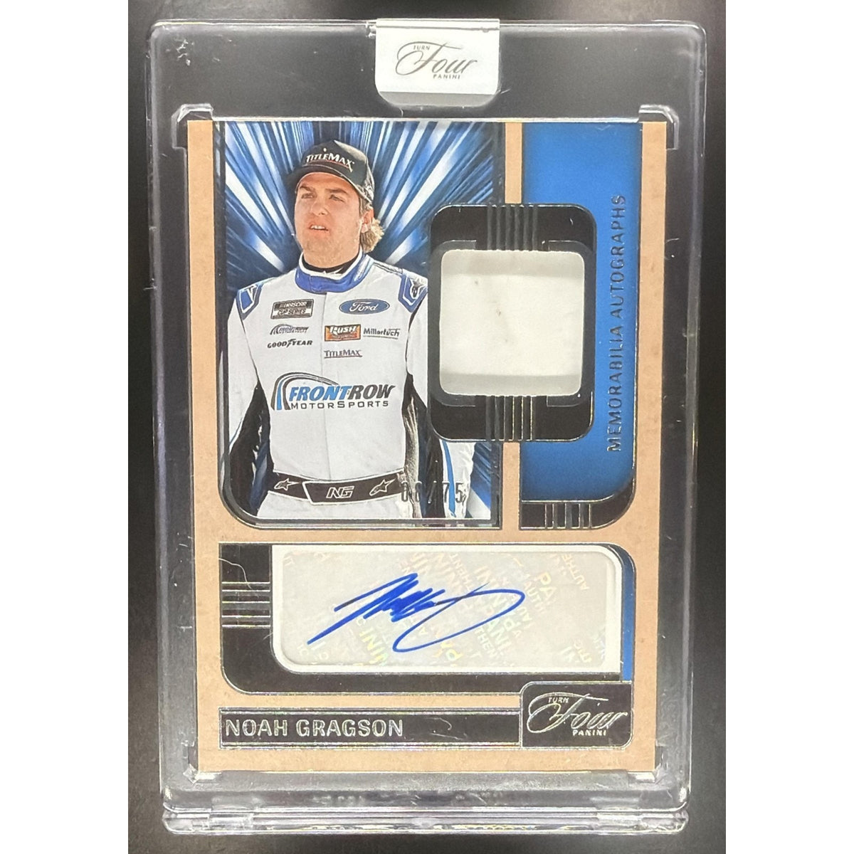 2025 Panini Turn Four NASCAR Noah Gragson #MA-NGN Memorabilia Auto 8/75