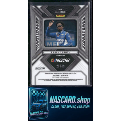2024 Panini Prizm #SS-RCH Rajah Caruth Sensational Signatures Blue #/49 - Card Gorilla