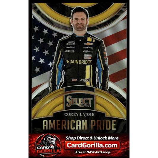 2024 Panini Select #12 Corey LaJoie American Pride Gold Prizms #/10