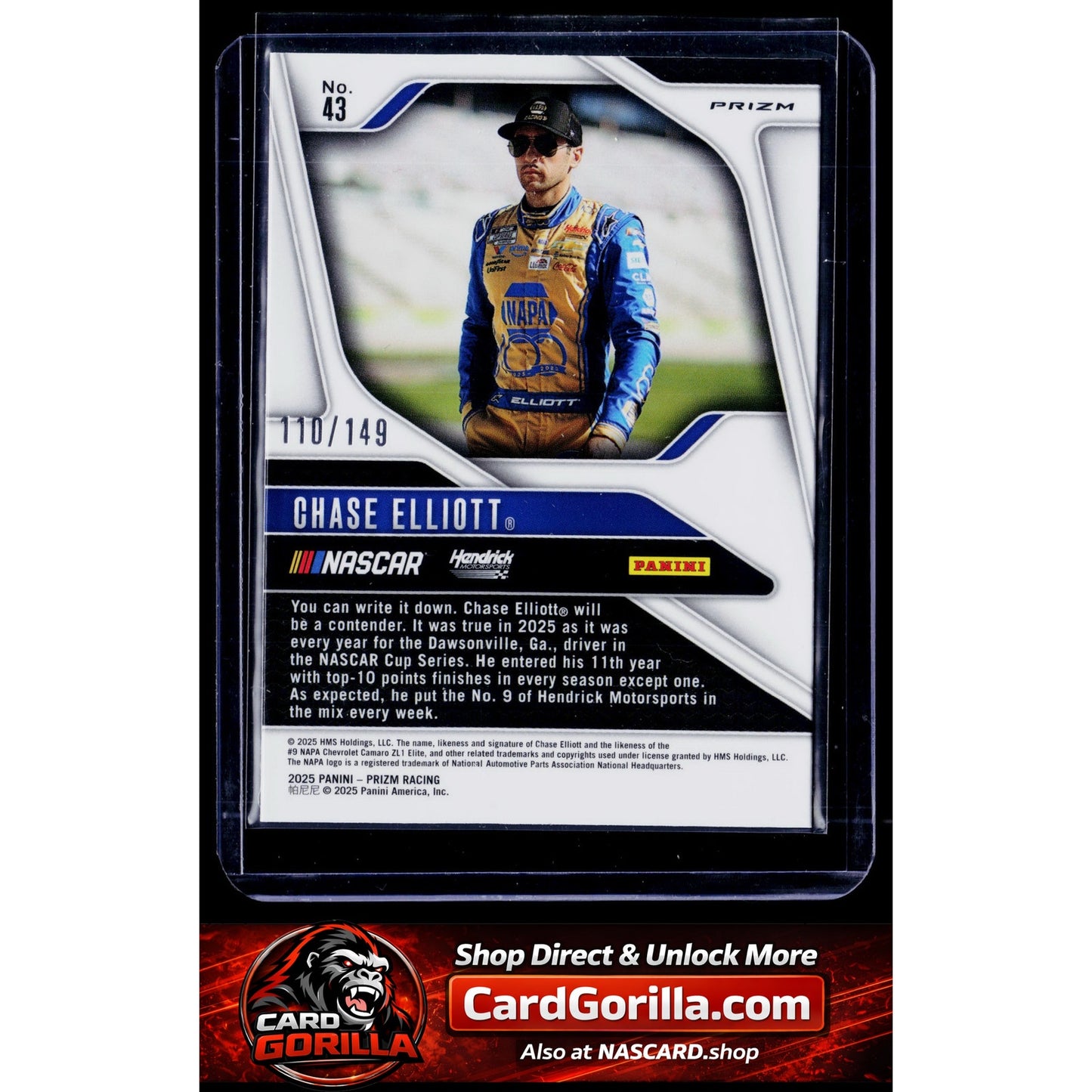 2025 Panini Prizm #43 Chase Elliott Green Scope #/149