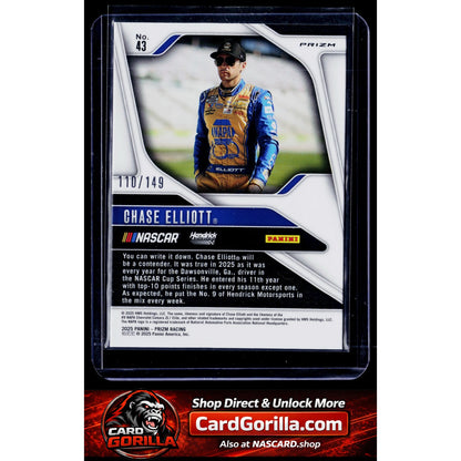 2025 Panini Prizm #43 Chase Elliott Green Scope #/149