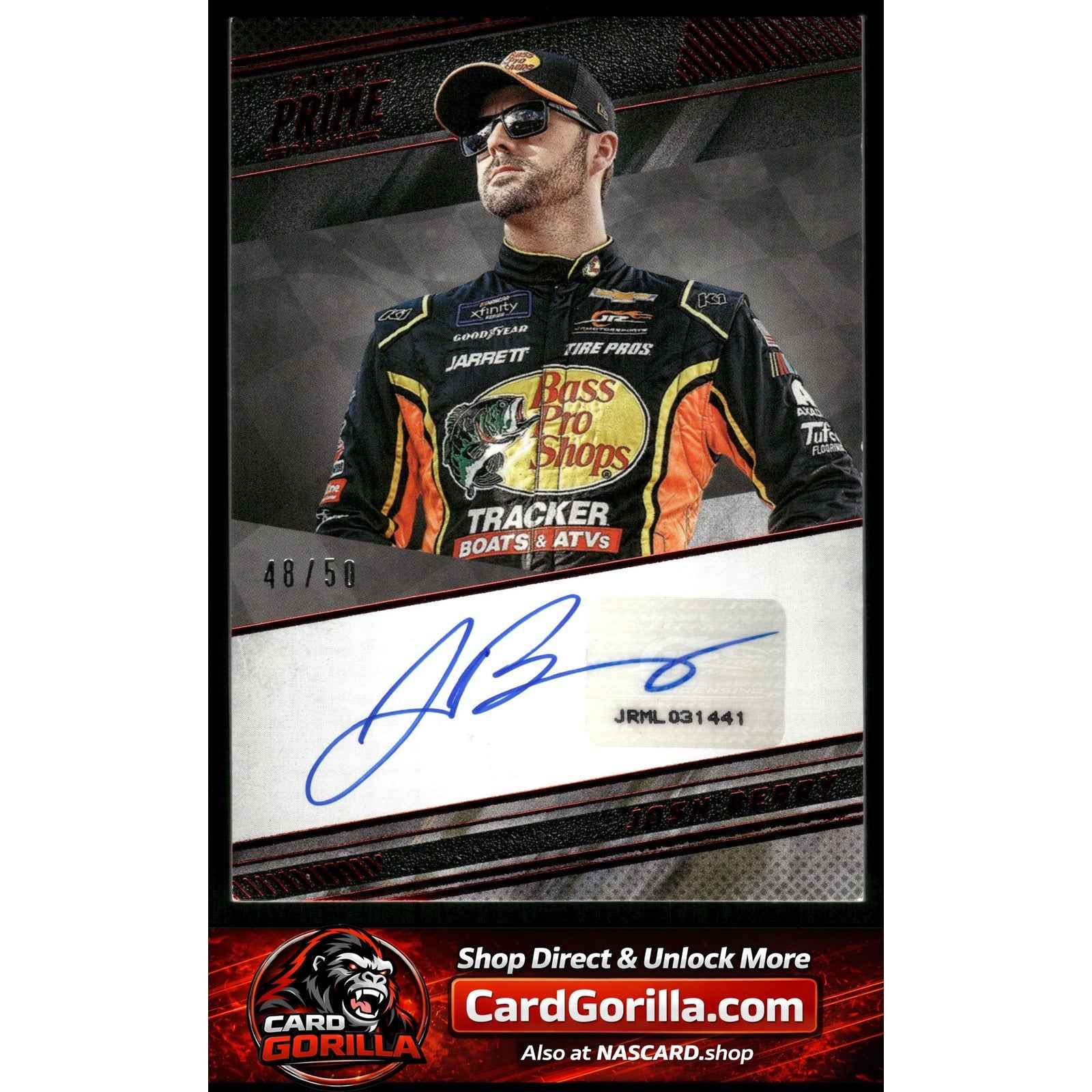 2023 Panini Prime #PS-JBR Josh Berry Prime Signatures Red #/50