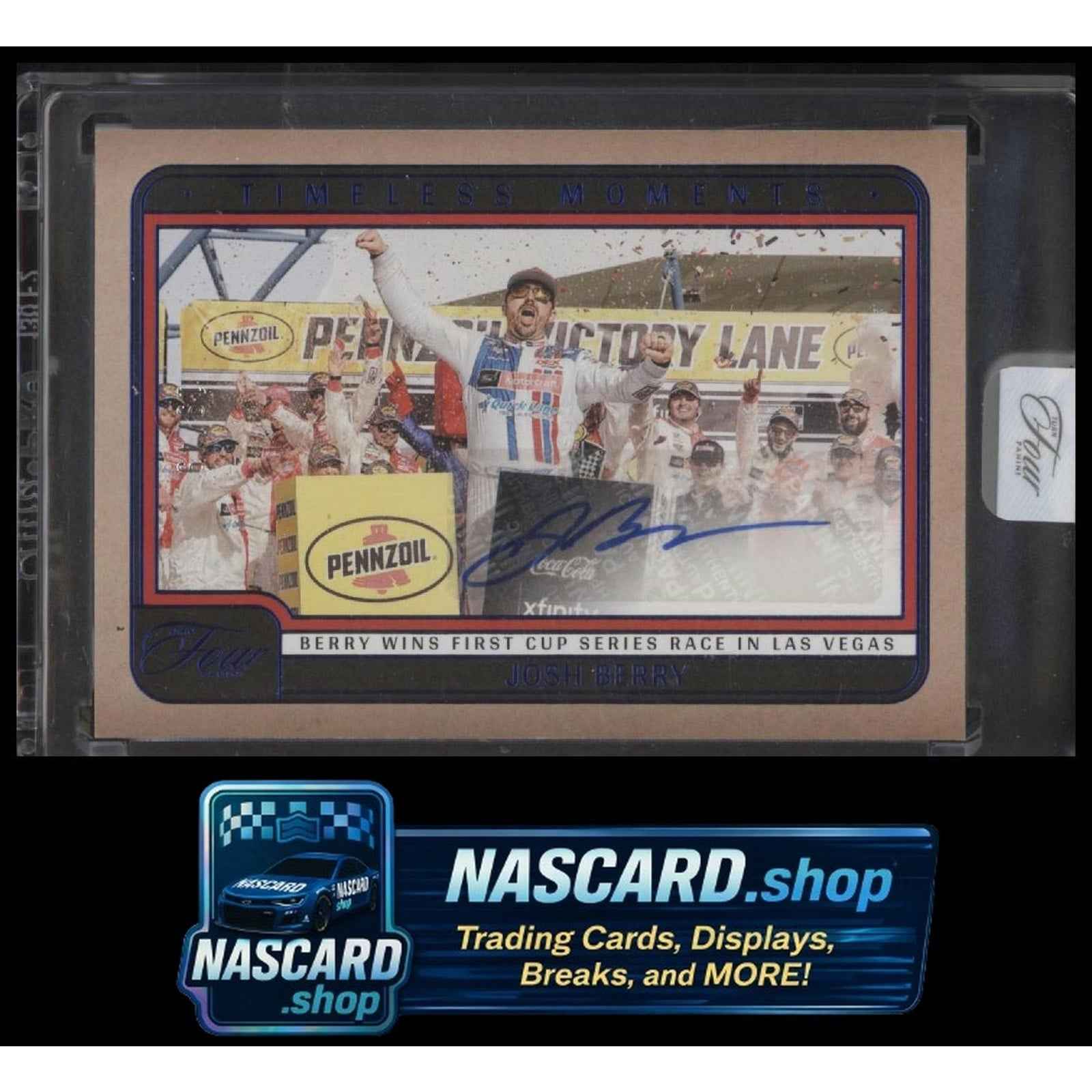 2025 Panini Turn Four #TM-JBY Josh Berry Timeless Moments Blue #/49