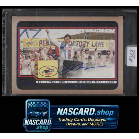 2025 Panini Turn Four #TM-JBY Josh Berry Timeless Moments Blue #/49