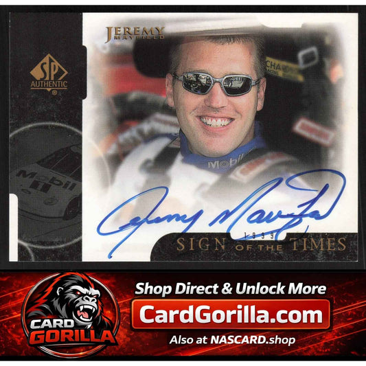 1999 SP Authentic #JM Jeremy Mayfield Sign of the Times
