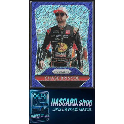 2025 Panini Prizm #169 Chase Briscoe Throwback FOTL Blue Shimmer #/10
