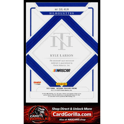 2025 Panini National Treasures #SIL-KLN Kyle Larson Silhouettes Holo Silver #/30