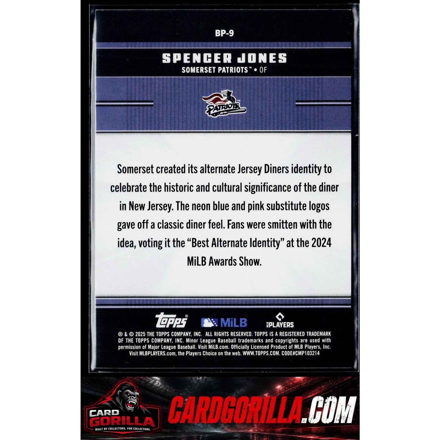 2025 Topps Pro Debut #BP-9 Spencer Jones Ballpark Promos