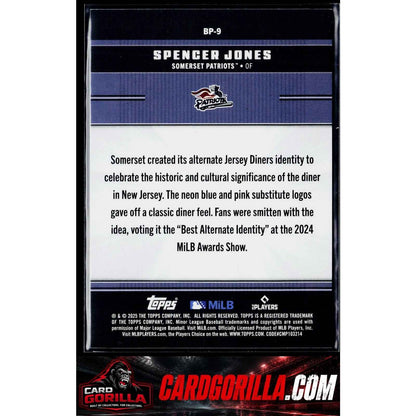 2025 Topps Pro Debut #BP-9 Spencer Jones Ballpark Promos